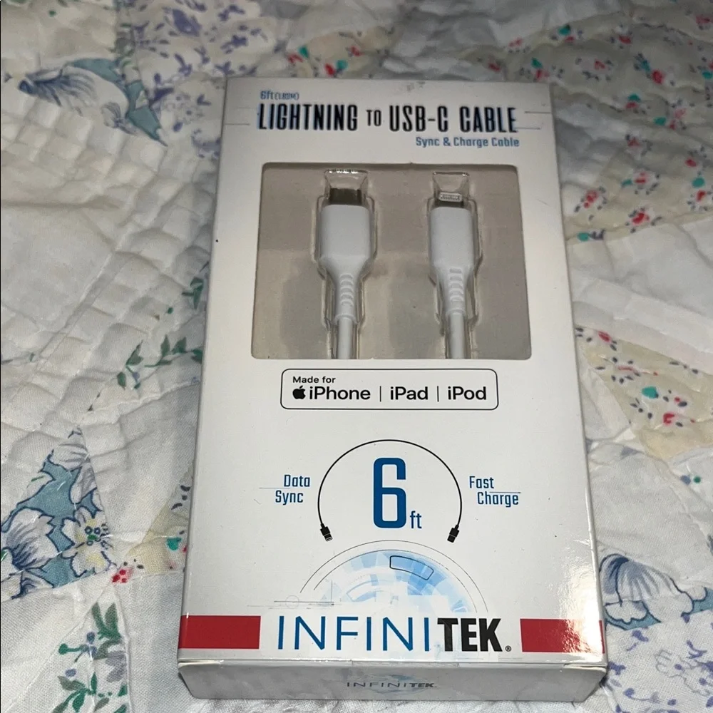 White Lightning to USB-C Cable